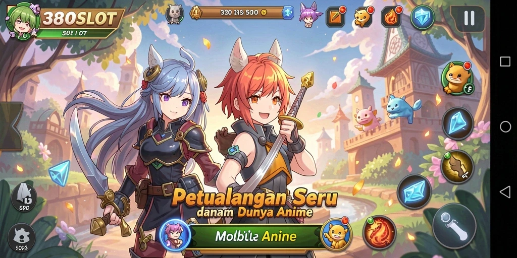 Gameplay seru dengan tema karakter anime favorit.