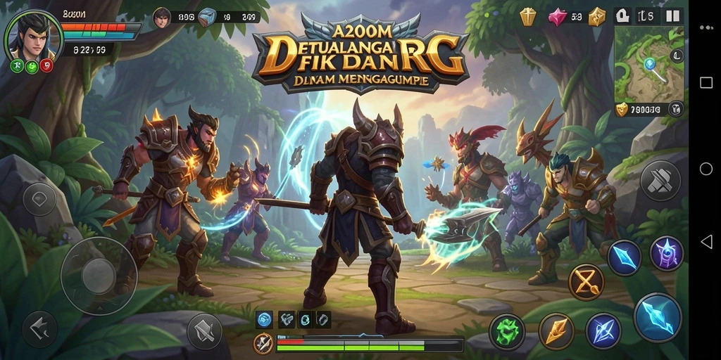 Tampilan gameplay A200M yang menonjolkan pertarungan seru dan eksplorasi.