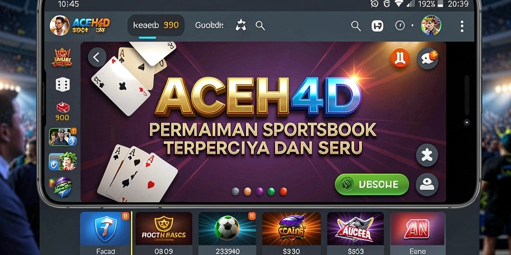 Tampilan antarmuka dan fitur menarik dalam gameplay Sportsbook.