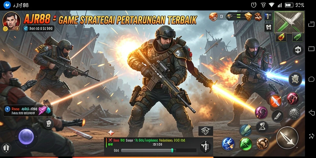 Tangkapan layar permainan AJR88 yang menampilkan aksi strategi yang menegangkan.