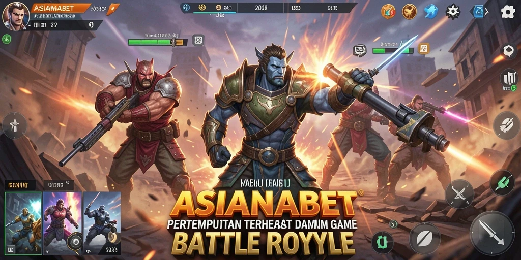 Tampilan gameplay ASIANABET dalam pertempuran Battle Royale yang seru.