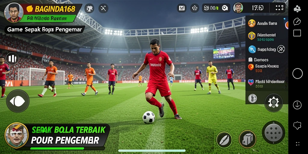 Screenshot menarik dari gameplay <strong>BAGINDA168</strong> saat pertandingan sepak bola.