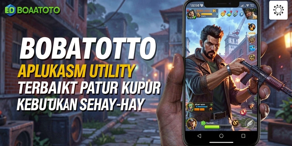 Tampilan layar utama BOBATOTO dengan berbagai fitur utility.
