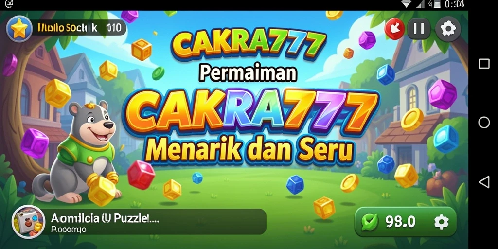 Tampilan gameplay seru dari CAKRA777 dengan teka-teki menarik.