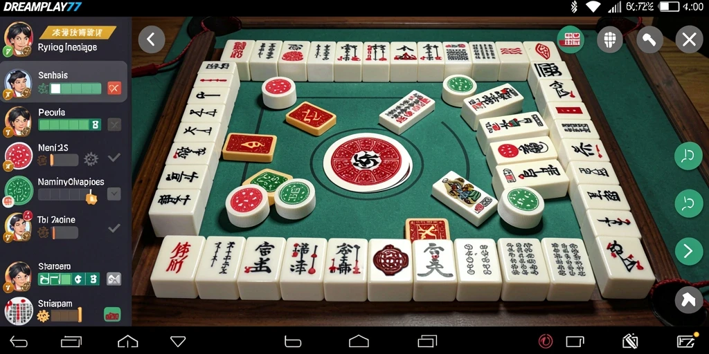 Screenshot utama DREAMPLAY77 menampilkan gameplay Mahjong yang menarik dan interaktif.