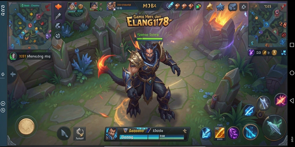 Tangkapan layar gameplay ELANG178 menampilkan aksi menarik dalam pertarungan MOBA.