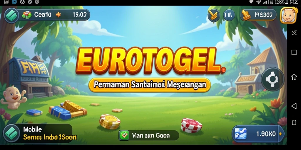 Tampilan gameplay menarik dari EUROTOGEL dengan suasana santai.