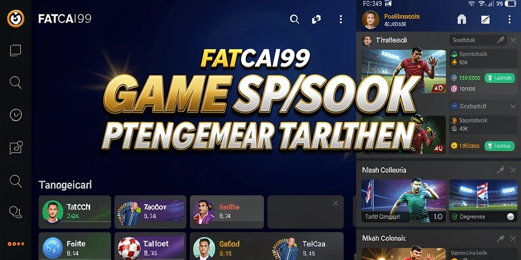 Tampilan gameplay menarik dari aplikasi FATCAI99 untuk taruhan olahraga.