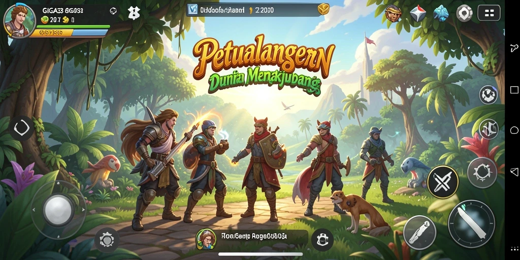 Tampilan gameplay GIGA33 yang epik dan penuh aksi.
