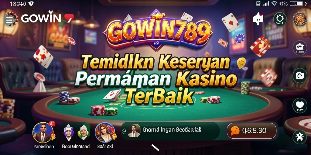 Screenshot utama GOWIN789 menampilkan keseruan permainan Kasino.