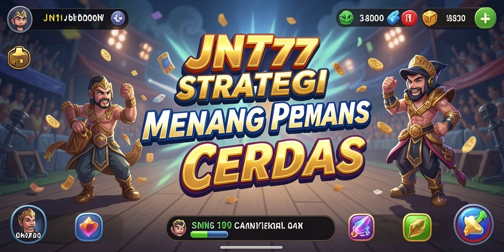 Tangkapan layar permainan JNT777 menampilkan pertempuran strategis yang intens.