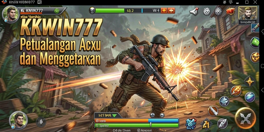 Tampilan aksi mendebarkan dalam gameplay KKWIN777 yang penuh tantangan.