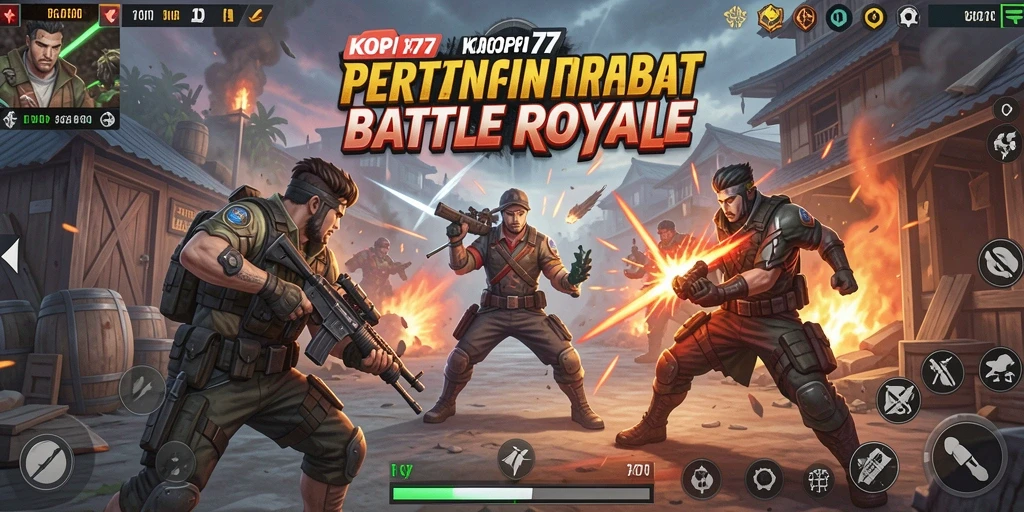 Gameplay seru KOPI77 dalam pertempuran Battle Royale.