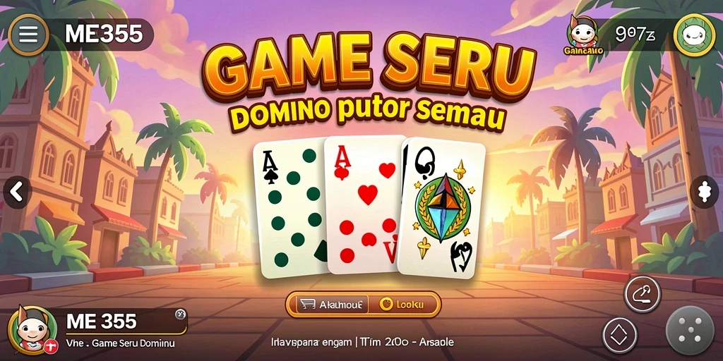 Gameplay seru ME355 yang menampilkan permainan Domino.