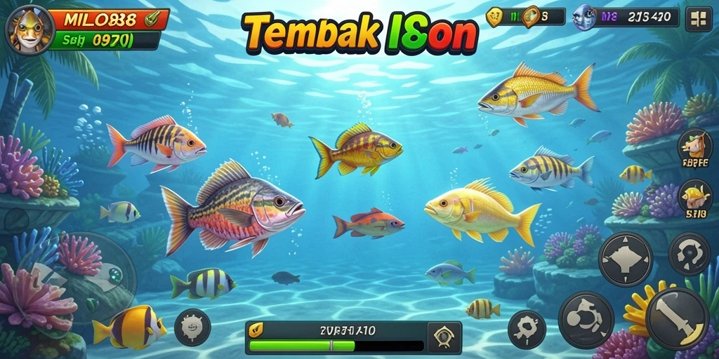 Screenshot menunjukkan aksi seru Tembak Ikan dalam MILO88.