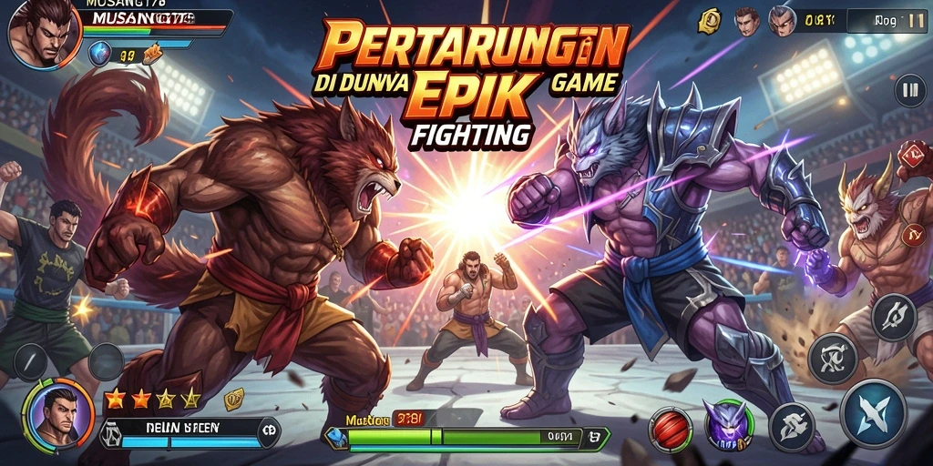 Screenshot menunjukkan pertarungan mendebarkan antara karakter dalam MUSANG178.