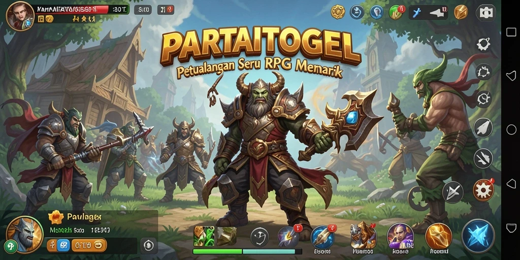 Tangkapan layar utama dari gameplay RPG yang seru dan penuh aksi.