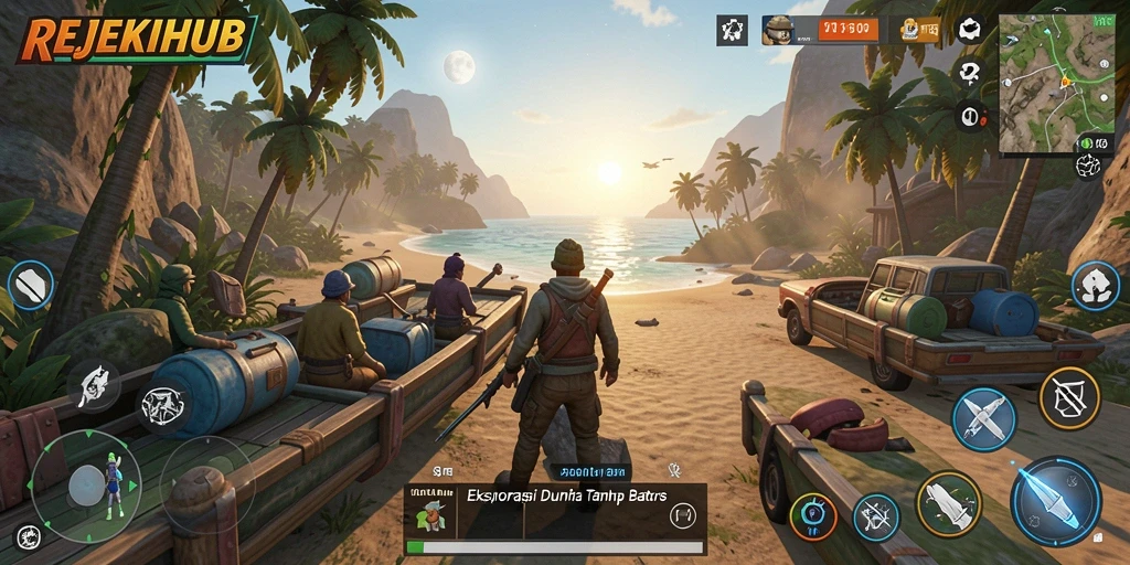 Tampilan gameplay REJEKIHUB yang mengesankan di dunia Open World.