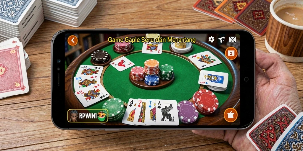 Tampilan gameplay Gaple yang seru dan menarik di RPWIN1.
