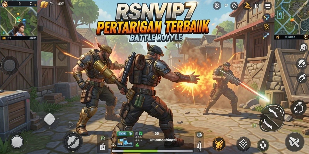 Tampilan action seru dalam RSNVIP7 dengan intense Battle Royale.