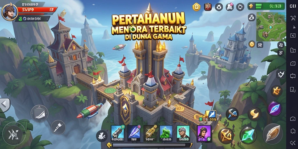 Gameplay mendebarkan SVIP9 dalam Tower Defense yang intens.