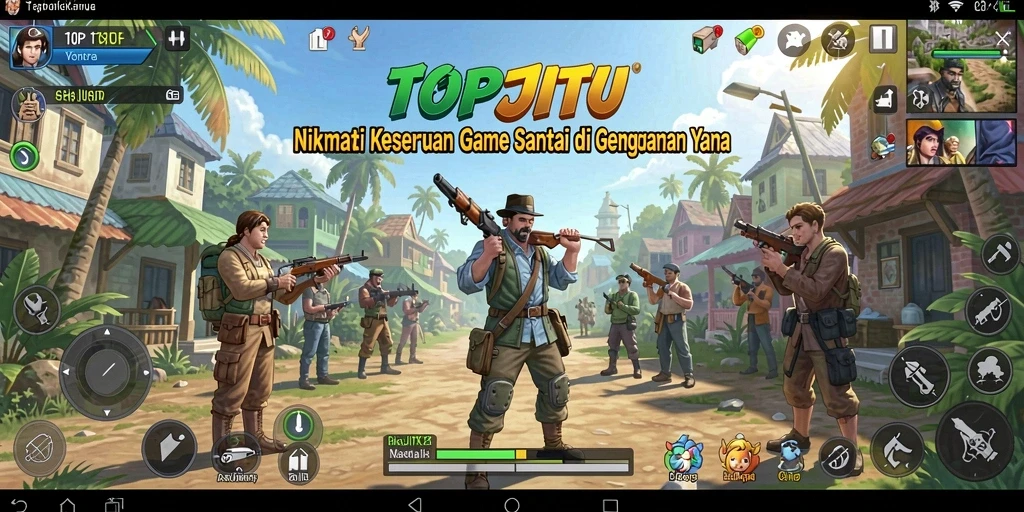 Tangkapan layar gameplay TOPJITU yang menampilkan keseruan permainan casual.