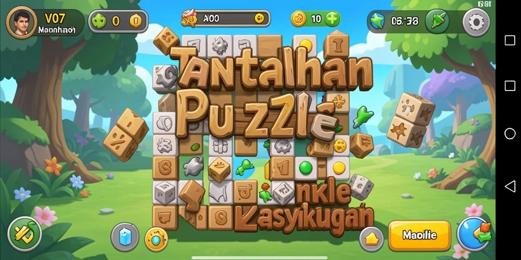 Screenshot gameplay V07 dengan berbagai tantangan puzzle yang menarik.